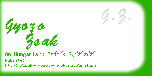 gyozo zsak business card